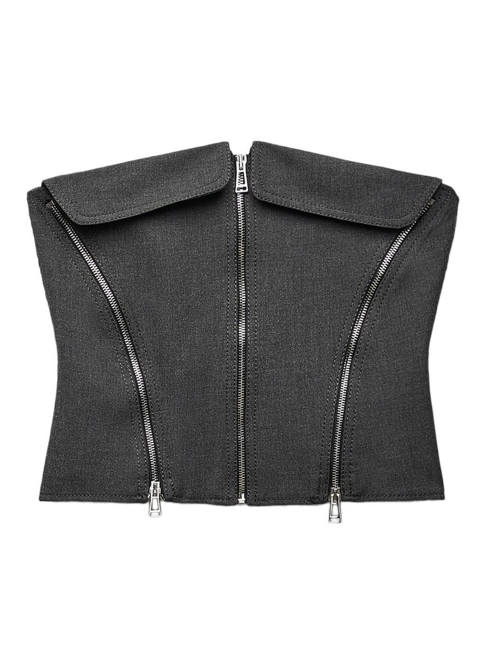 Zara zippered bustier top sz medium